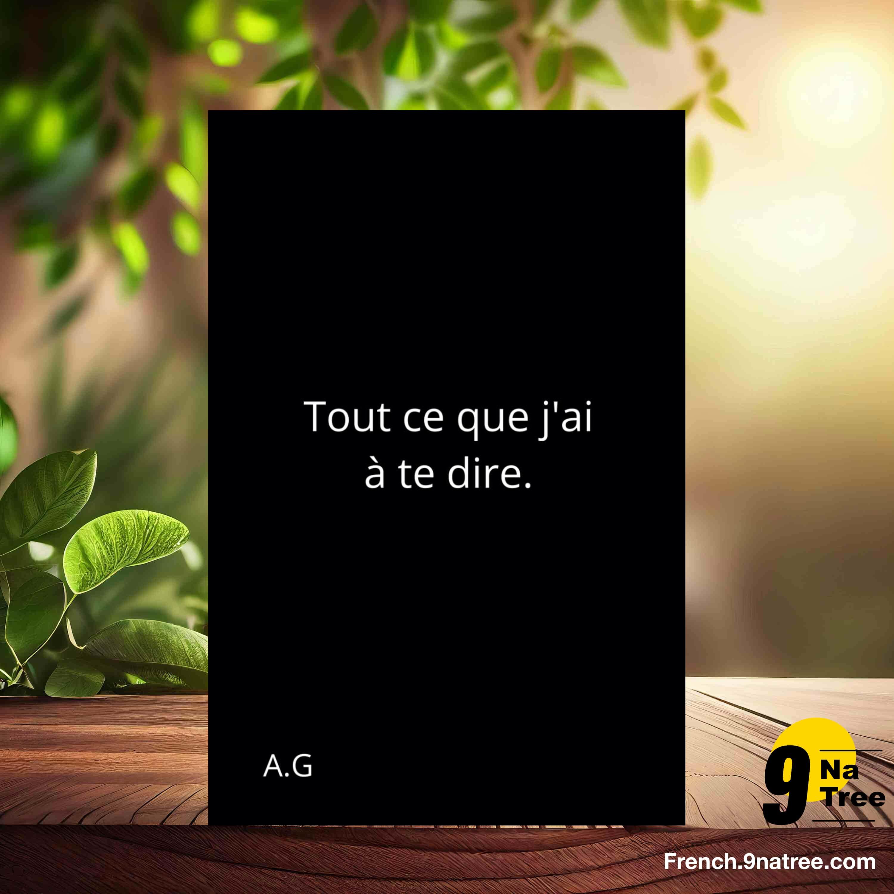 [Critique] Tout ce que j'ai à te dire. (A G) Résumé. episode artwork